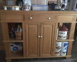 Hand Made Sturdy Dual-Sided Kitchen Island--similar quality to Amish made furniture.