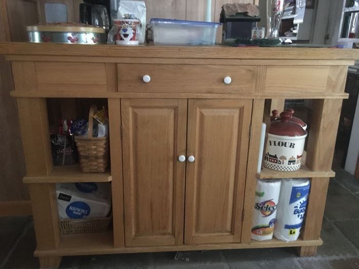 Hand Made Sturdy Dual-Sided Kitchen Island--similar quality to Amish made furniture.