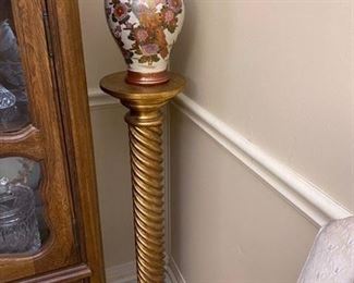 5. Gold wood pedestal. 39”H. $60