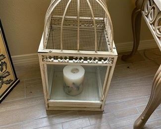 34. Bird cage. 26.5”H x 12.5” sq. $36