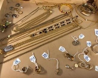 gold & silver jewelry.  Plus costume jewelry by Joan Rivers, Nolan Miller, and KPL