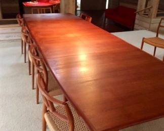 Sleek clean look Falster Danish Teak Dining Room Set