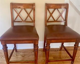 Ethan Allen Counter schools with leather seats