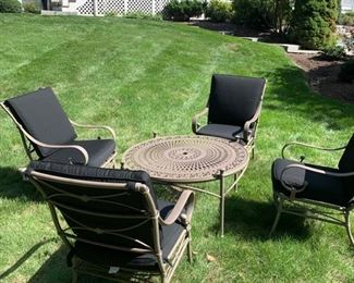 Brown Jordan wrought iron five piece set 1/3