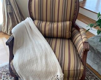 Ethan Allen side chair, silk