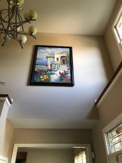 Foyer Oil Painting with black wood frame (41 inches in length by 54" height) $ 75.00