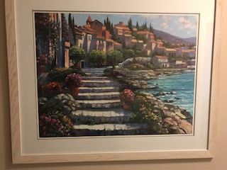 Framed glass costal scene wall art $30  or buy all 3 matching pieces for $75