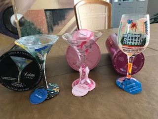 Lolita Glass ware (martini and wine glass) $3 each (never used) 