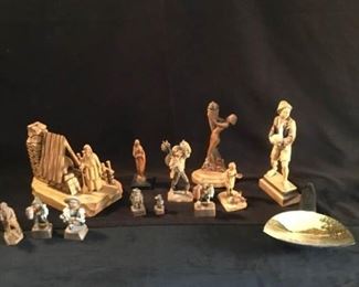 Carved Wooden People and Places