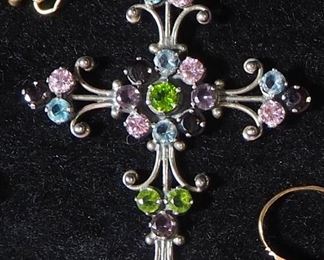 Gold And Sterling Silver Jewelry, Includes Bracelets, Necklace, Pendants And More, Total Qty 12