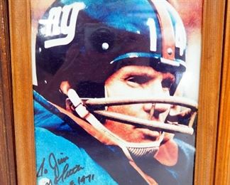 Autographed Athlete Photos, Includes Dan Fouts With COA Sticker, Y.A. Tittle, And Frank White, Total Qty 3