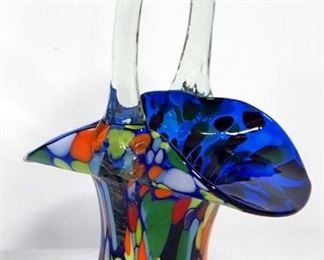 Collection Of Glass Baskets, Various Styles And Sizes, Qty 9