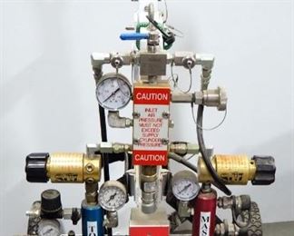 Super Can Industries Mobile Air Combi C.A.R.T., Series F-1 Model F-ASC-GOM-001, With 8 Sets Of Hoses And 12 Buddy Breathing Tubes