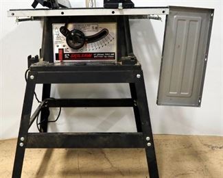 Skilsaw 10" Table Saw, Powers On, On Stand, With Instructions