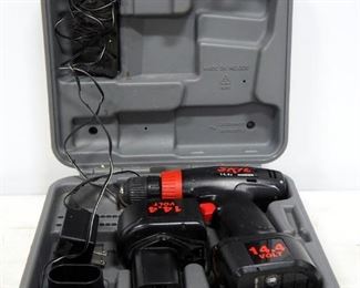 Skil 14.4 V Cordless Drill Model 2580 With 2 Batteries And Charger, In Hard Case