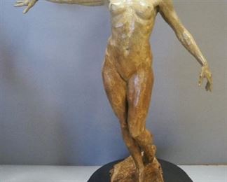 Paige Bradley (American, 1974- ), "Balance (Half Life)" Bronze Statue, Numbered 61/100, 41" High