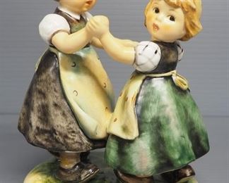 M I Hummel "Spring Dance" Figurine No. 353, 6.5" High, 1963 Engraving Year, Three Line Mark