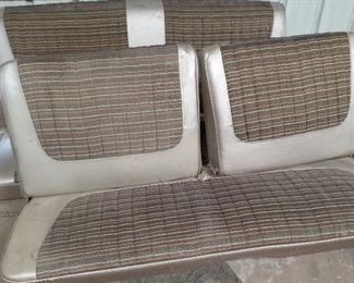 Stock seats are in AMAZING condition. New upholstery fabric, carpet and headliner fabric come with the car.  