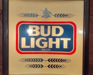 Lighted Bud Light bar light