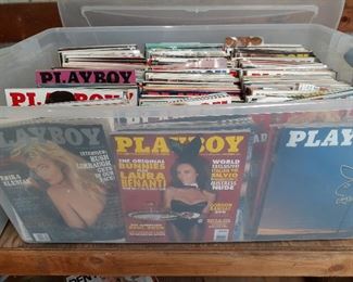 Extensive collection of Playboys
