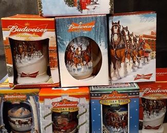 Bud Holiday steins