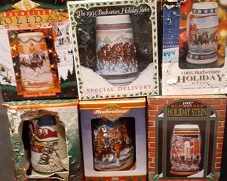 Bud Holiday steins