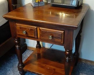 Side table, Vintage pine 3-piece bedroom set
