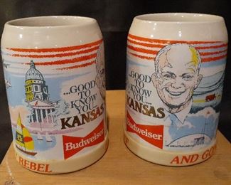 Kansas Budweiser mugs