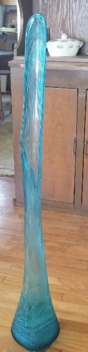 Over three feet tall MCM glass vase 