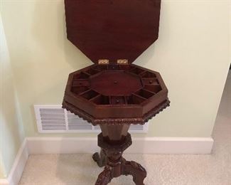 A favorite!  Antique Sewing/Notions Table/Cabinet