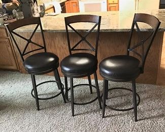 Set of 3 Modern Kitchen Counter Stools