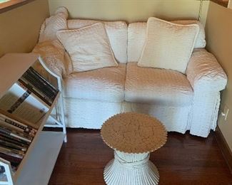 Cream loveseat 