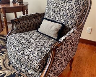 Upholster black & tan side chairs in MINT condition