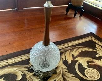 Crystal floor ashtray