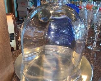 Nambe pieces including this covered cheese tray. Very large!