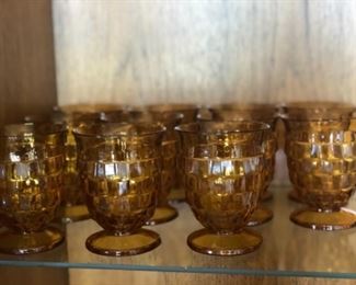 Amber vintage goblets