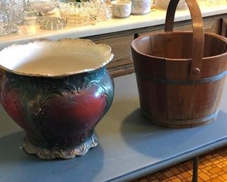 Pottery Planter and bucket planter