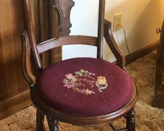 Embroidered Antique Chair