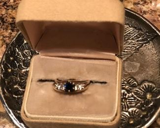 Sapphire and Diamond Ring, 14k