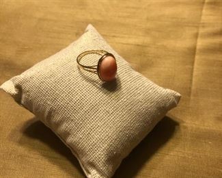 Coral Ring, 14k setting