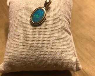 Opal Fob, 14k setting