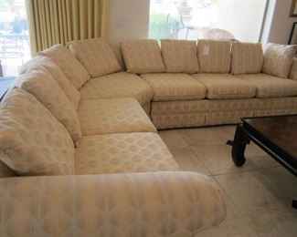 Large 3 piece sectional $60. (loveseat, corner piece, sleeper sofa)