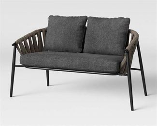 $199 New Outdoor Loveseat Powder Coated and the rope design is poly coated to endure the outdoor elements. 