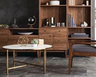 $135 -Marble & Gold Mid Century Modern Coffee Table 