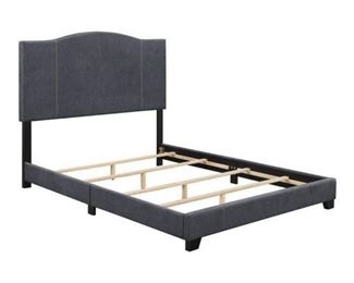 $299 Queen Blue Denim Upholstered Bed 