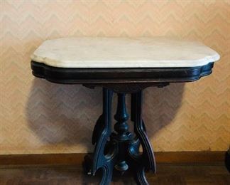 victorian marble top parlor table