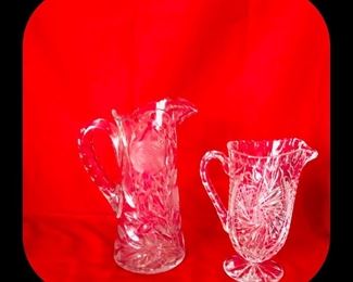 Cut glass pitchers