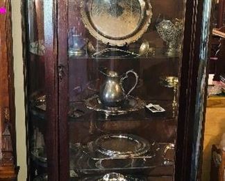Beautiful curved glass china cabinet 
