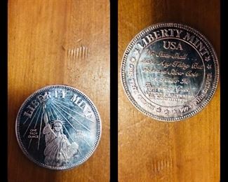 1985 Liberty Mint 1 Ounce Silver Round