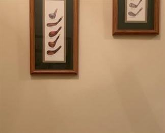 CLEARANCE!  $3.00 now, was $12.00......Golf Pictures and Letters, pictures measure 17" x 9 1/2" (P214)